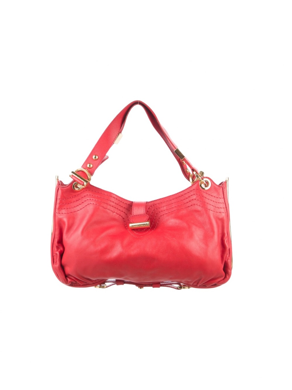 Jimmy Choo Red Leather Handle Bag
